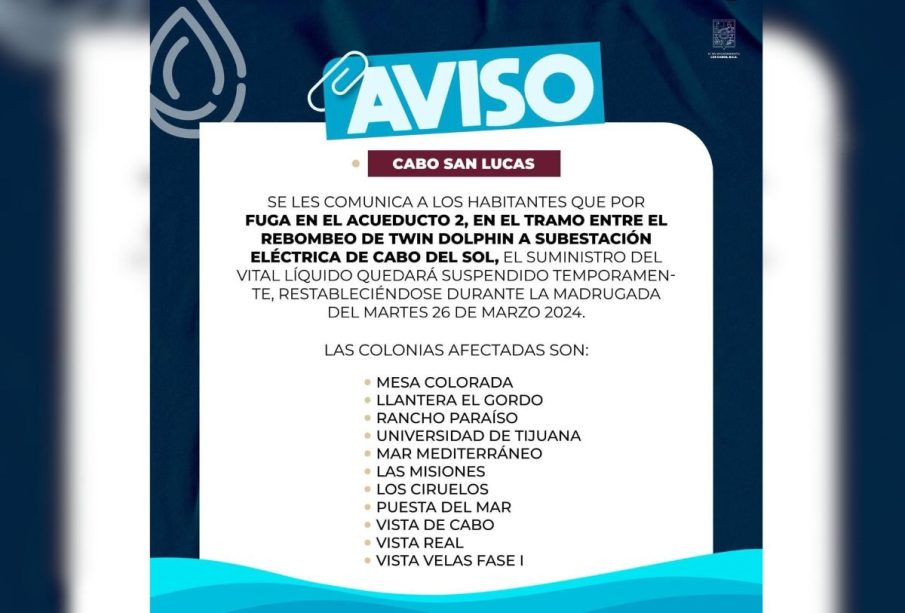 Aviso de SEAPAL