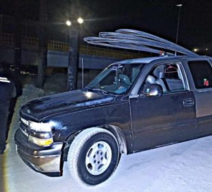 Camioneta decomisada en El Piojillo