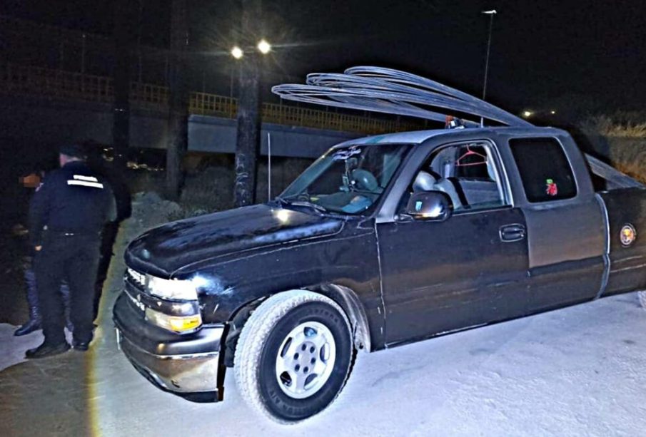 Camioneta decomisada en El Piojillo