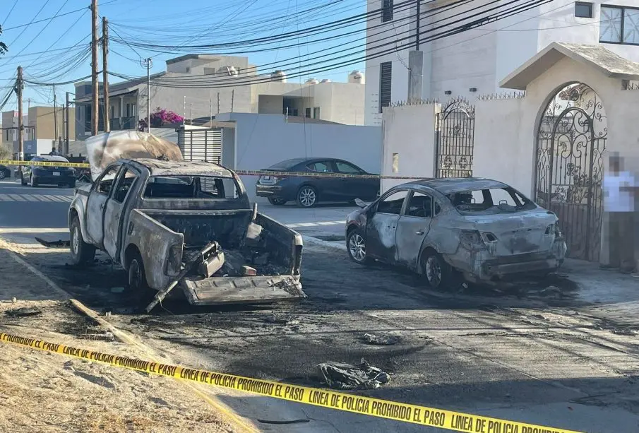 Carros incendiados