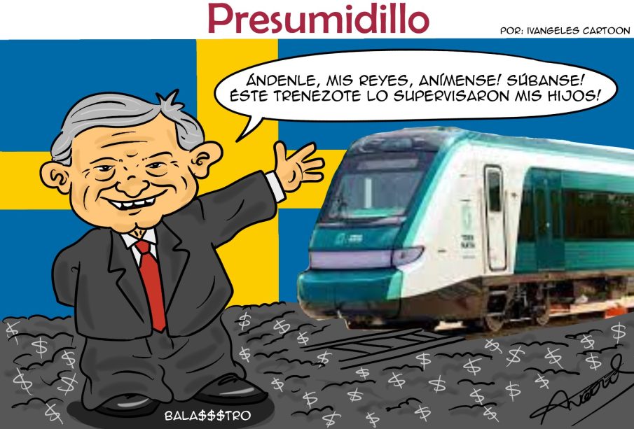 Cartoon de Ivangeles 15-03 sobre el tren