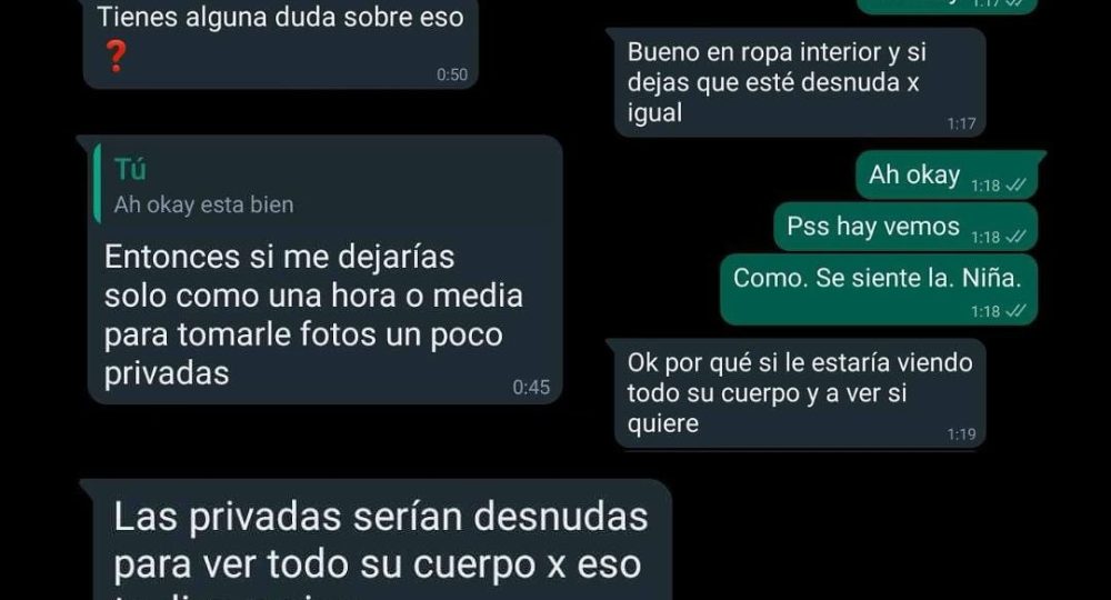 Conversaciones de red de pedofilia