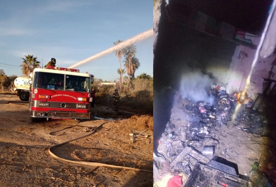 Incendio en el barrio Las Flores