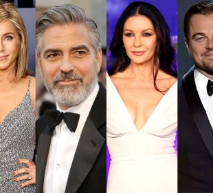 Jennifer Aniston, George Clooney, Catherine Zeta Jones y Leonardo DiCaprio