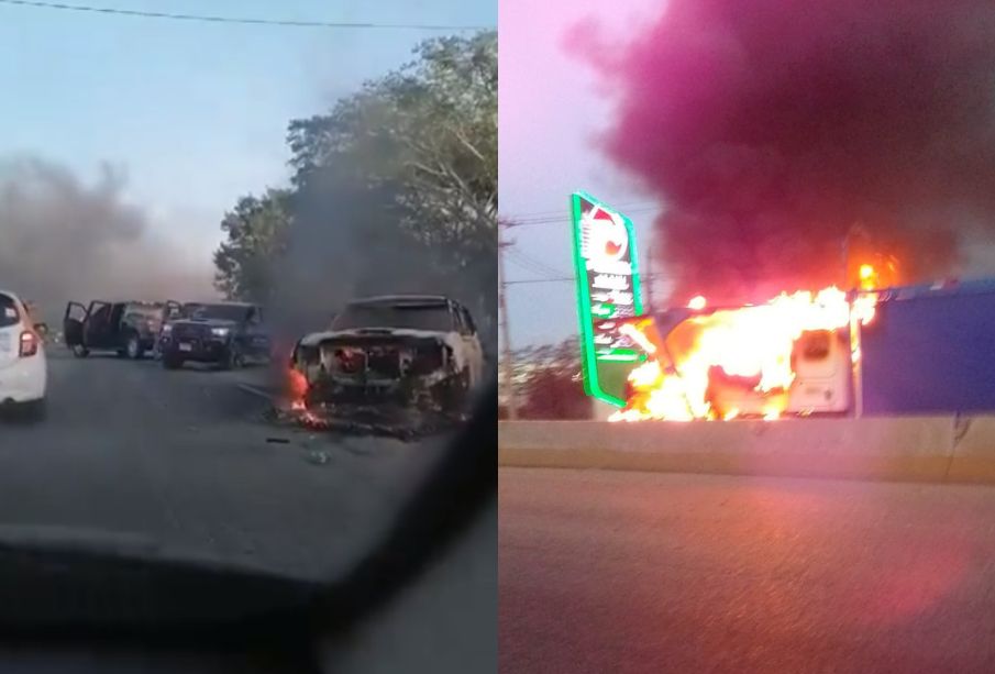 (VIDEO) Registran balacera y vehículos incendiados en "Crucero de la Muerte", Chiapas