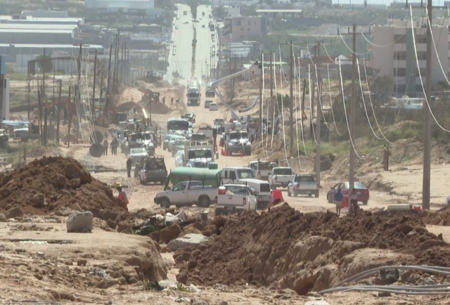 Obra de construcción en Nicolás Tamaral