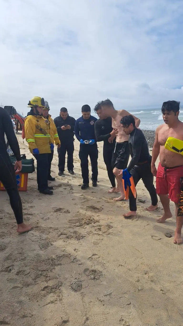 Rescate de migrante en Tijuana