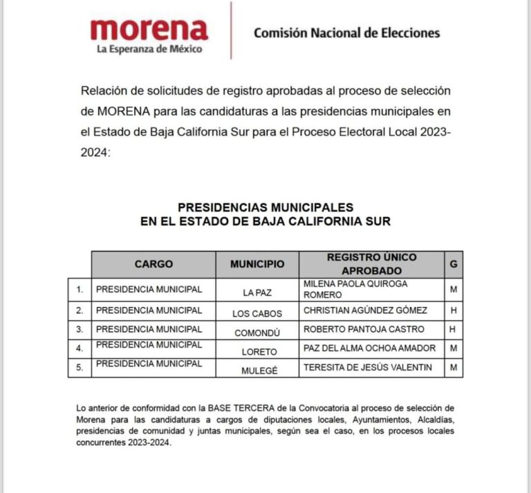 Revelan a los candidatos de Morena