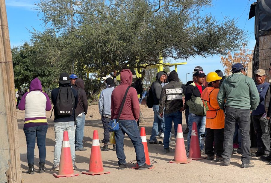 Trabajadores de El Piojillo protestando