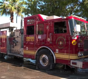 Unidad extintora de Bomberos en La Paz