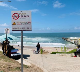Playa de Tijuana cerrada por riesgo sanitario