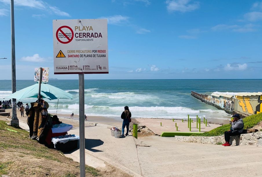 Playa de Tijuana cerrada por riesgo sanitario
