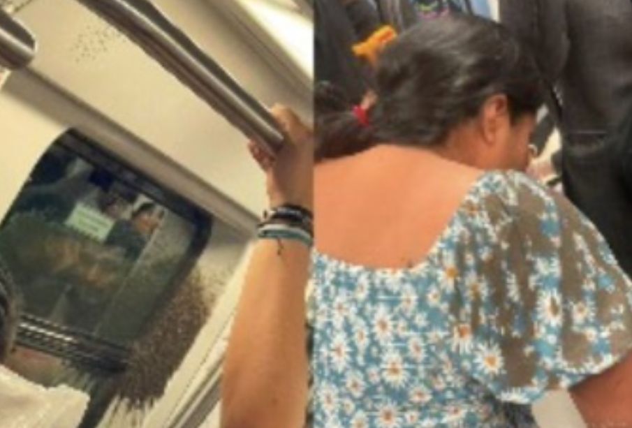 (VIDEO) Cae cemento en tren de la Línea 12 del Metro CDMX; empresa perfora túnel. Foto: Redes sociales.