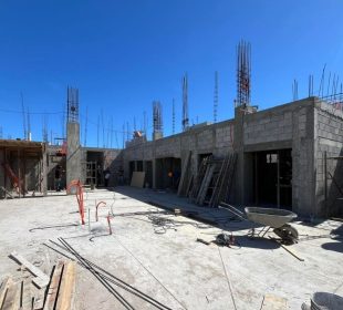 Construcción de la estación de bomberos