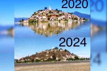 Comparativa del antes y después en el Lago de Pátzcuaro