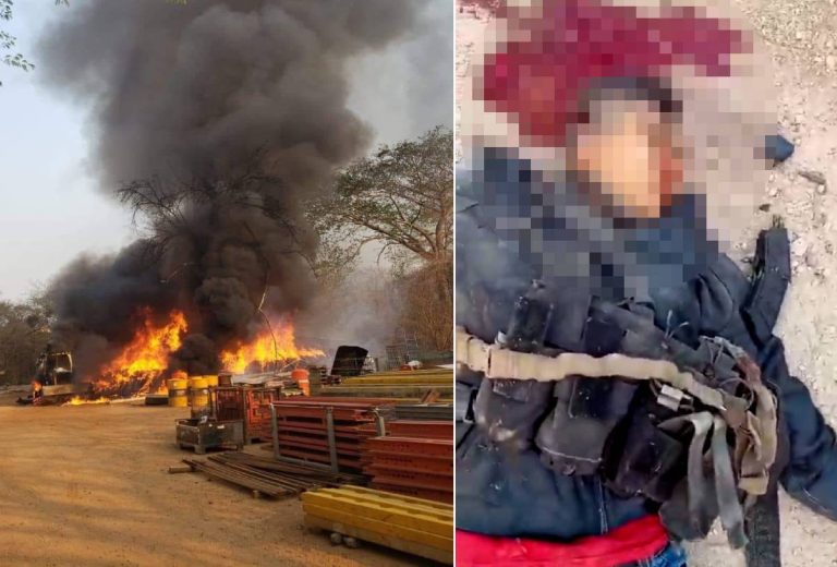Incendio y gente muerta por enfrentamiento entre sicarios
