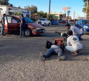 Motociclista atropellado en la Padre Kino