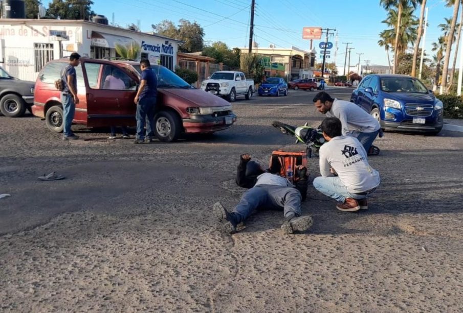 Motociclista atropellado en la Padre Kino