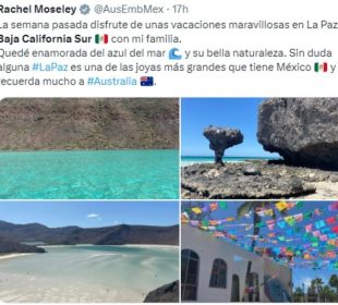 Post de embajadora de Australia disfruta de unas vacaciones en La Paz