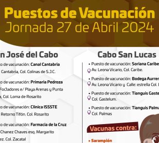 Realizarán intensa campaña de vacunación en Los Cabos