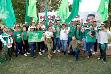 Simpatizantes con candidatos de Morena y Verde