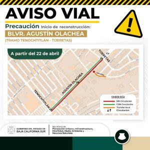 ¡Atención! Cerrarán tres bulevares en La Paz por trabajos de pavimentación