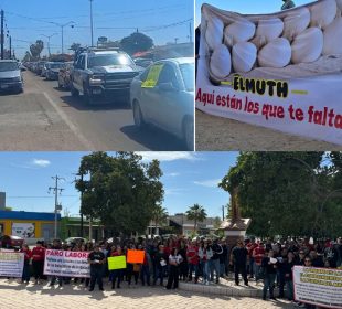 Paro laboral en Comondú: Maestros se movilizan en calles de Ciudad Constitución