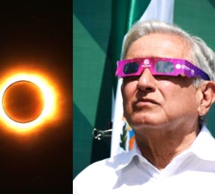 Eclipse Solar visto por AMLO