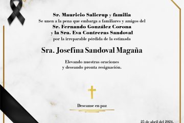 Esquela Josefina Sandoval Magaña