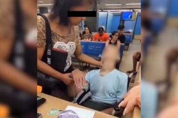 (VIDEO) ¡Impactante! Mujer lleva cadáver de su "tío" a banco de Brasil para que firmara préstamo