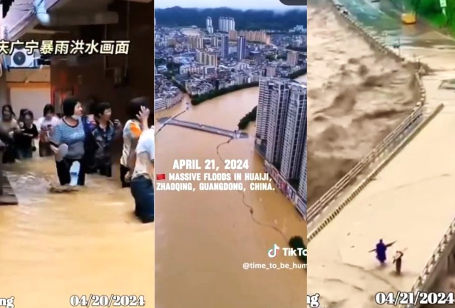 Inundaciones por Tormentas que azotan a China