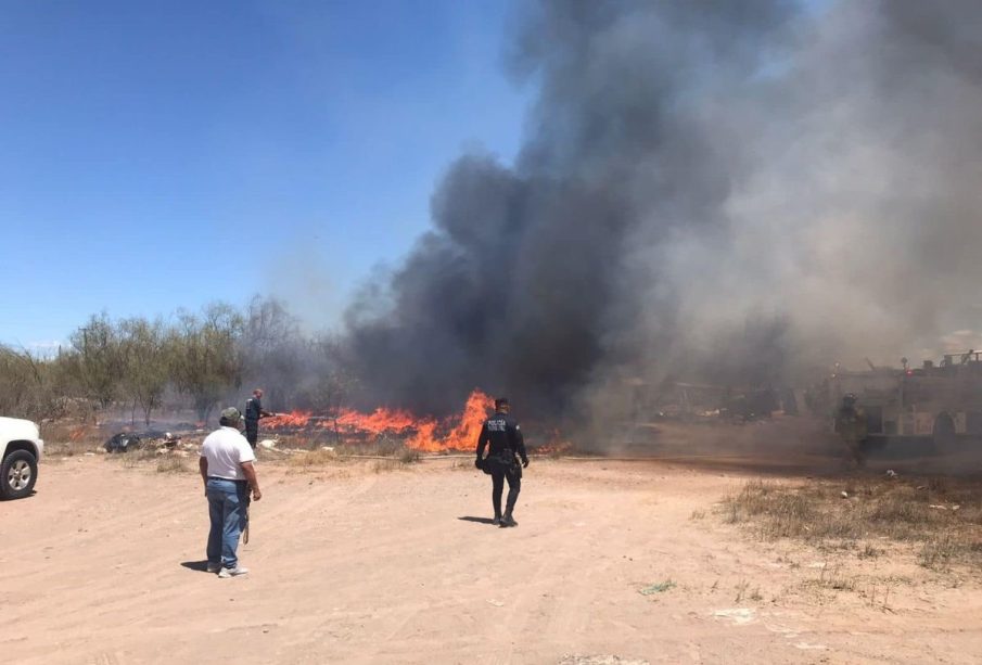 Incendio en basura