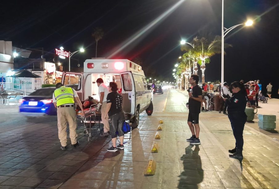 Accidente en el malecón de La Paz