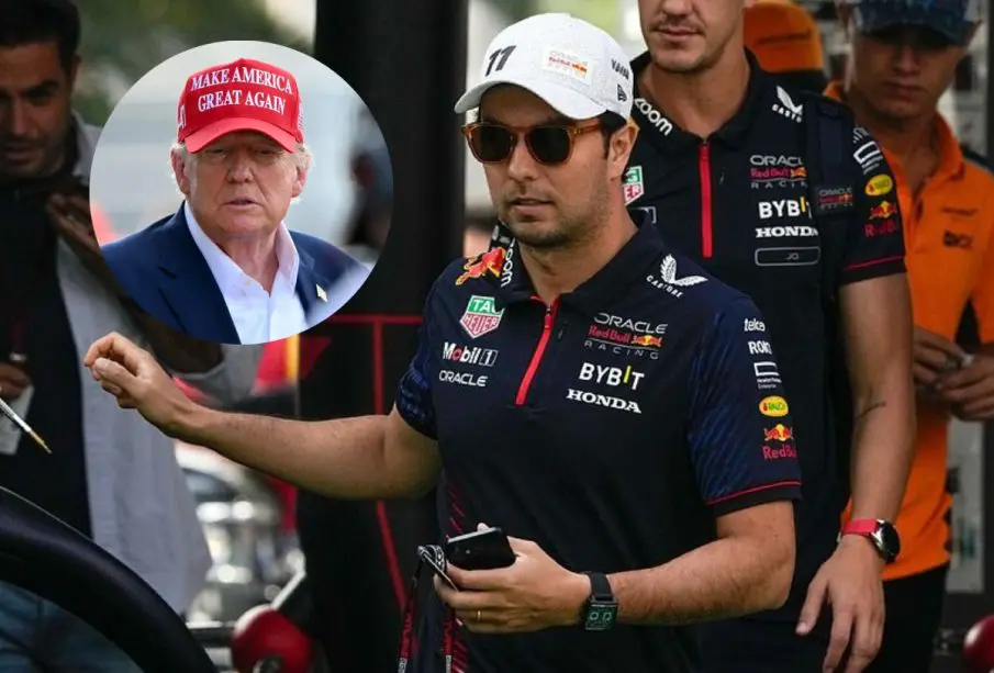 Checo Pérez y Donald Trump