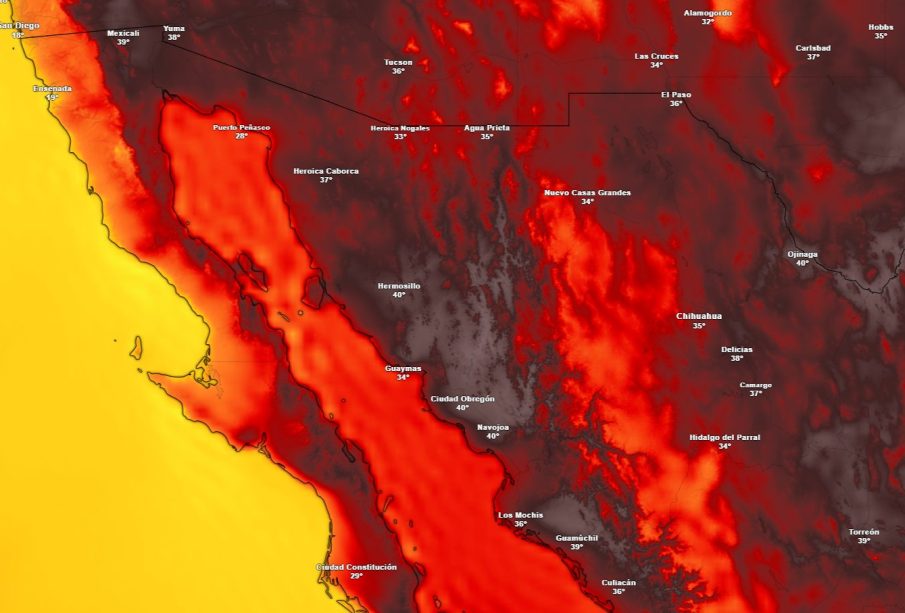 Clima caluroso para BC lunes 27