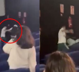 (VIDEO) Boxeador golpea a hombre que agredía a su pareja en cine de España