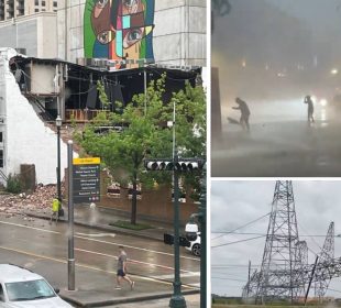Destrozos en Houston por tormenta
