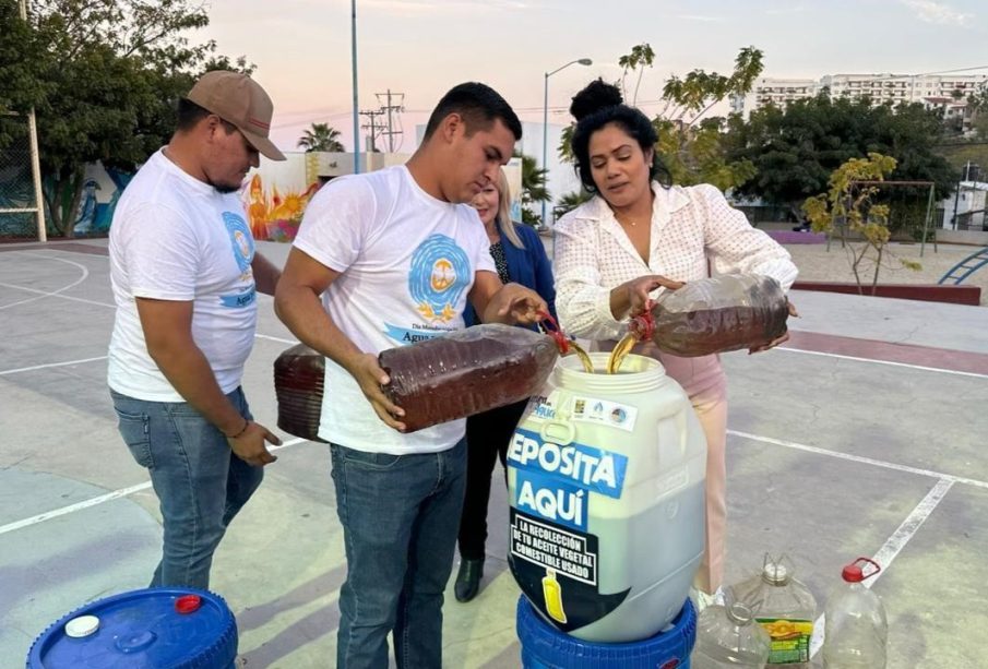 El equipo de Agua Potable de Los Cabos te invita el próximo 31 de mayo a llevar tu aceite comestible usado a sus puntos de recolección