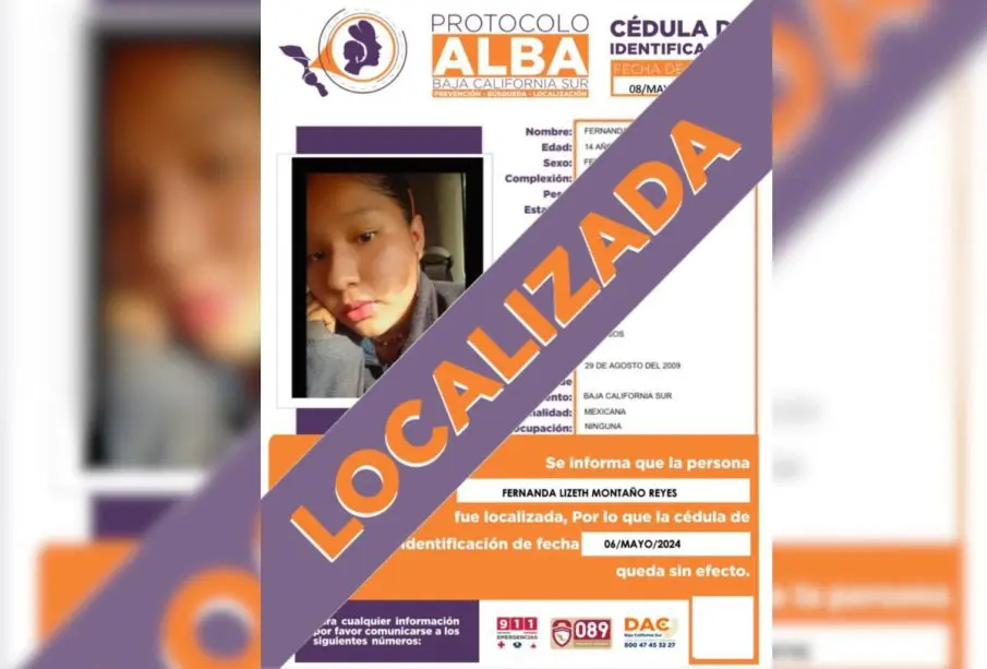Ficha de localización de Fernanda Lizeth
