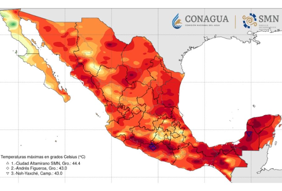 ¡Hasta 40 grados en BCS! Continúa el calor en gran parte de la República Mexicana