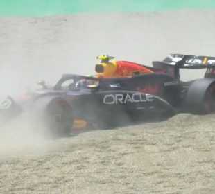 (VIDEO) Checo Pérez sufre accidente en el Gran Premio de Emilia-Romagna