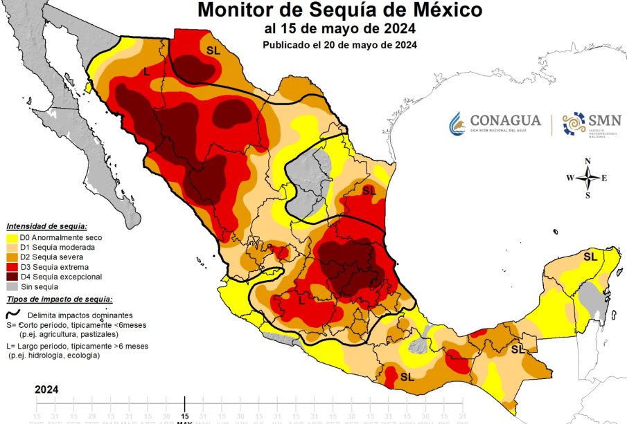 Imagen sobre sequí en México