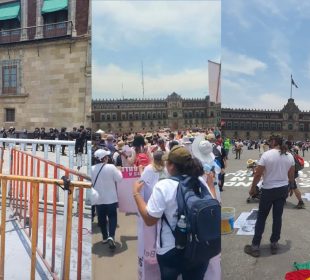 Madres buscadoras en el Palacio Nacional