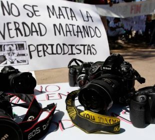 Manifestación por muerte de periodistas