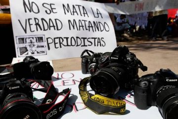 Manifestación por muerte de periodistas