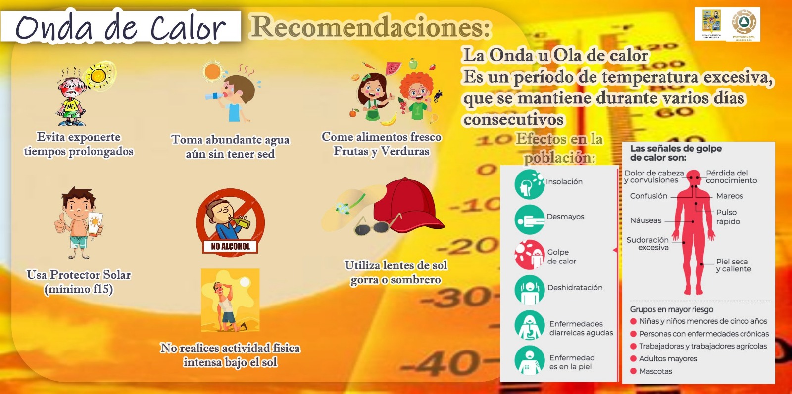 Recomendaciones para la onda de calor