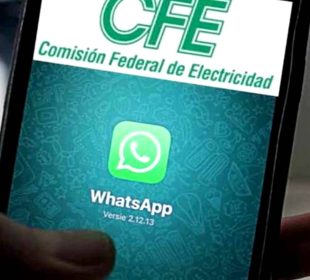 Reportes de fallas de CFE en WhatsApp