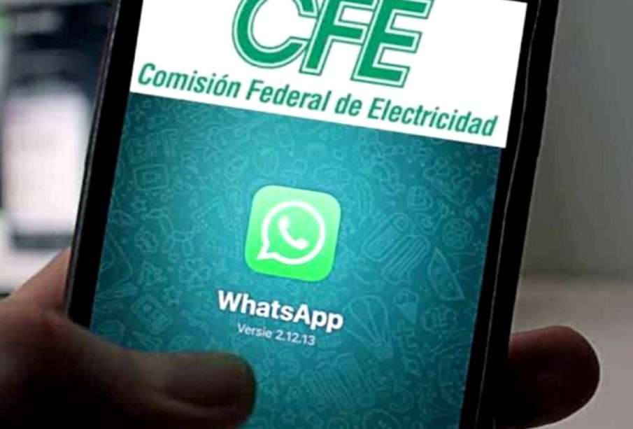 Reportes de fallas de CFE en WhatsApp