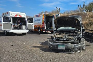 Tres personas lesionadas tras choque de vehículos en Migriño
