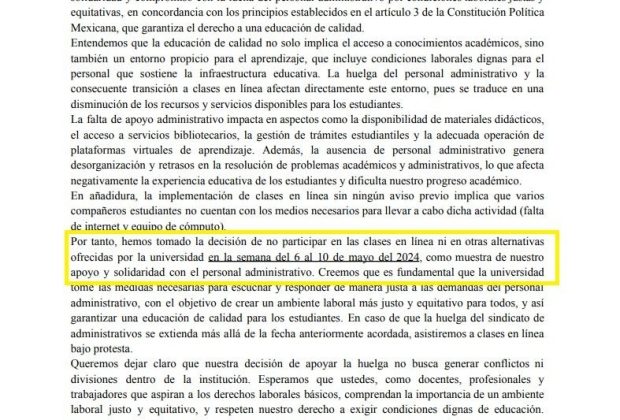 Estudiantes de Ciencias Marinas abandonan clases en línea como apoyo a huelga de la UABCS